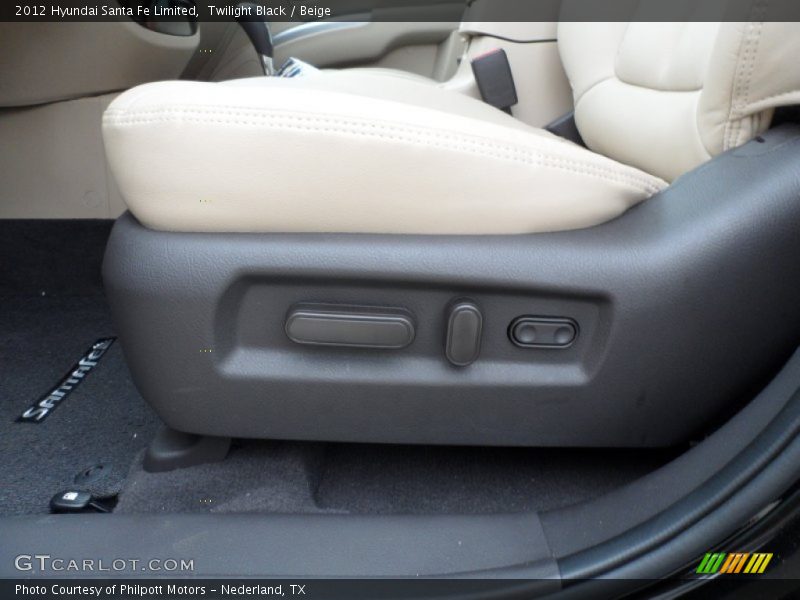 Twilight Black / Beige 2012 Hyundai Santa Fe Limited