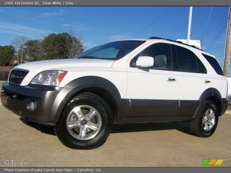 Clear White / Gray 2005 Kia Sorento EX