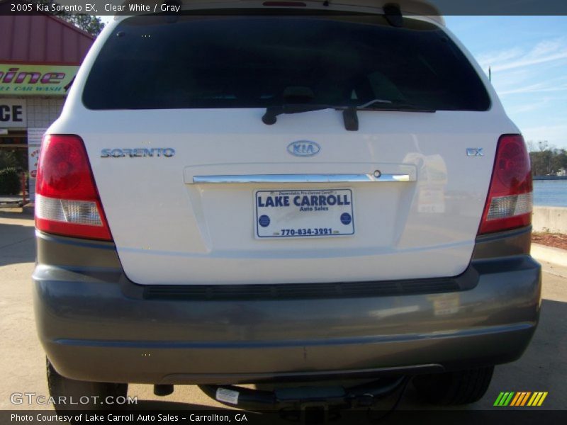 Clear White / Gray 2005 Kia Sorento EX