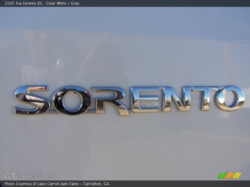 Clear White / Gray 2005 Kia Sorento EX