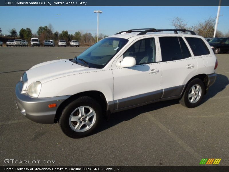Nordic White / Gray 2002 Hyundai Santa Fe GLS