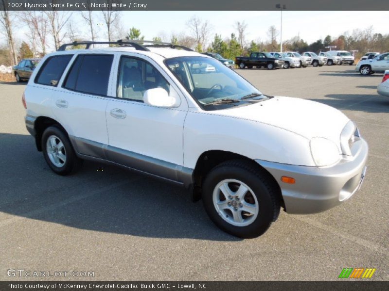 Nordic White / Gray 2002 Hyundai Santa Fe GLS