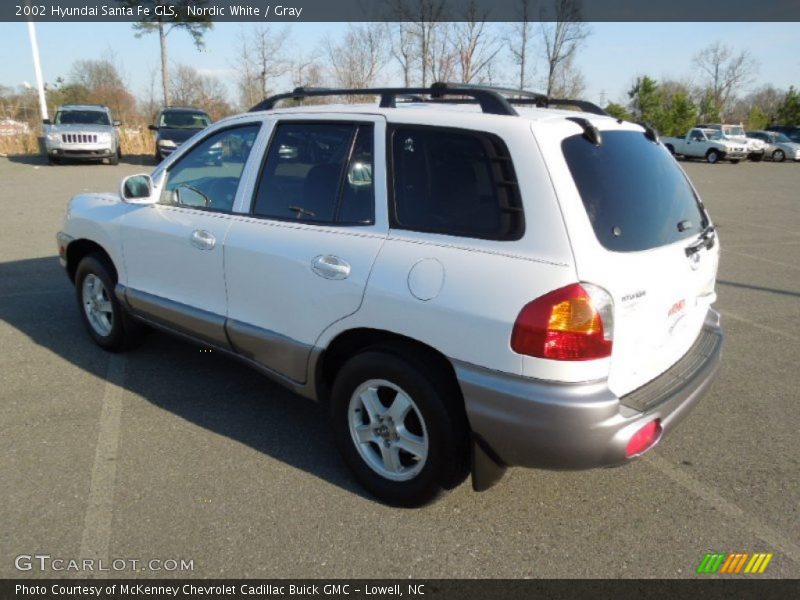 Nordic White / Gray 2002 Hyundai Santa Fe GLS
