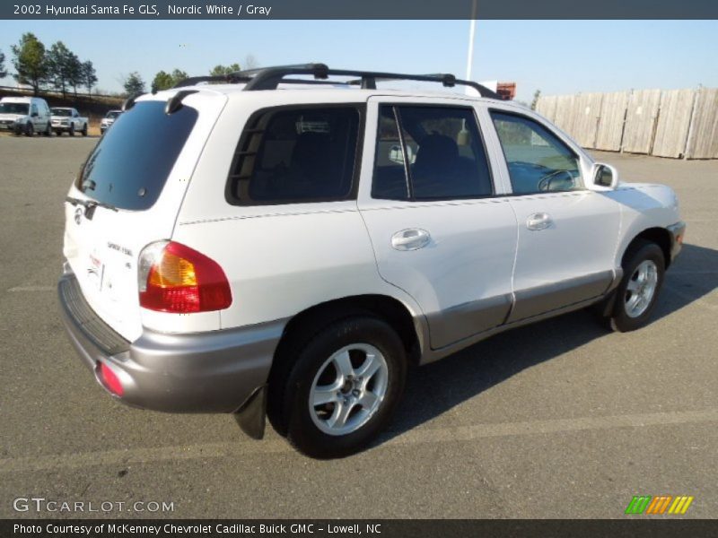 Nordic White / Gray 2002 Hyundai Santa Fe GLS