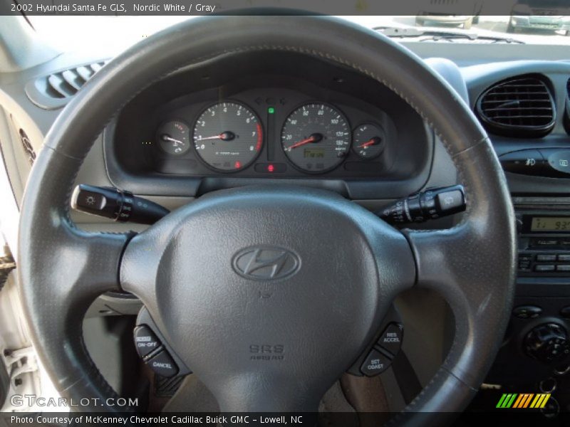 Nordic White / Gray 2002 Hyundai Santa Fe GLS