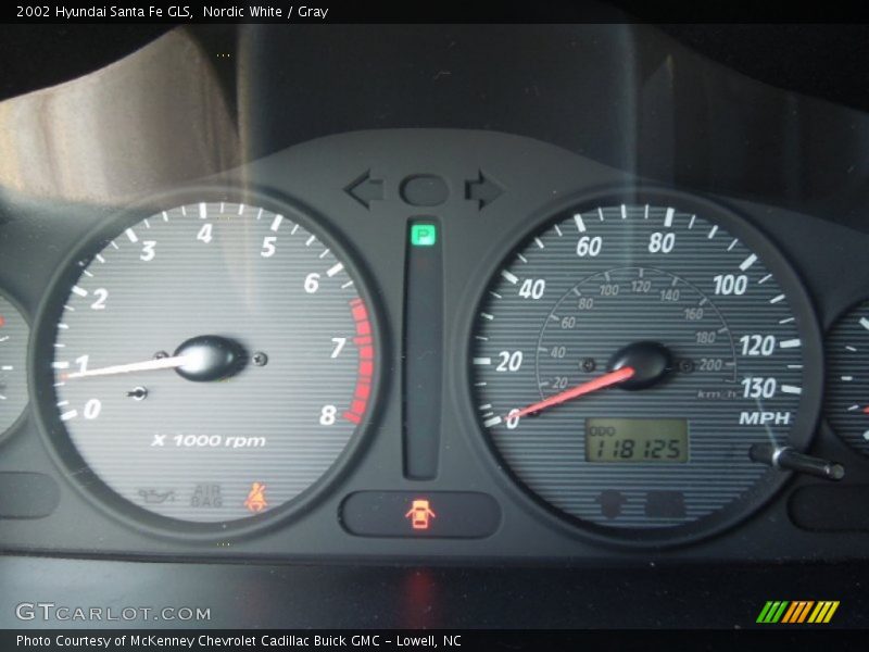 Nordic White / Gray 2002 Hyundai Santa Fe GLS