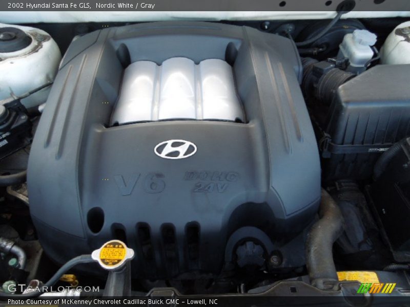 Nordic White / Gray 2002 Hyundai Santa Fe GLS