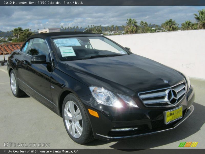 Black / Black 2012 Mercedes-Benz E 350 Cabriolet
