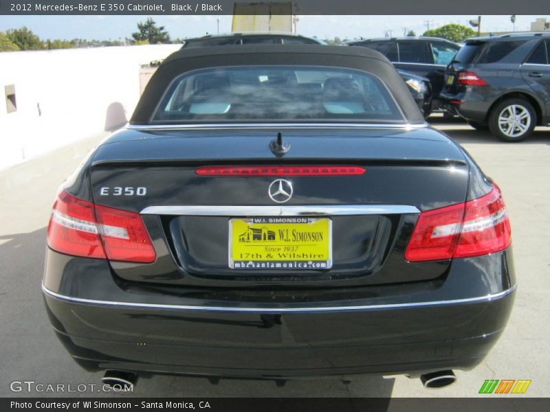 Black / Black 2012 Mercedes-Benz E 350 Cabriolet