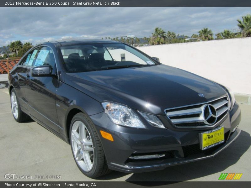 Steel Grey Metallic / Black 2012 Mercedes-Benz E 350 Coupe