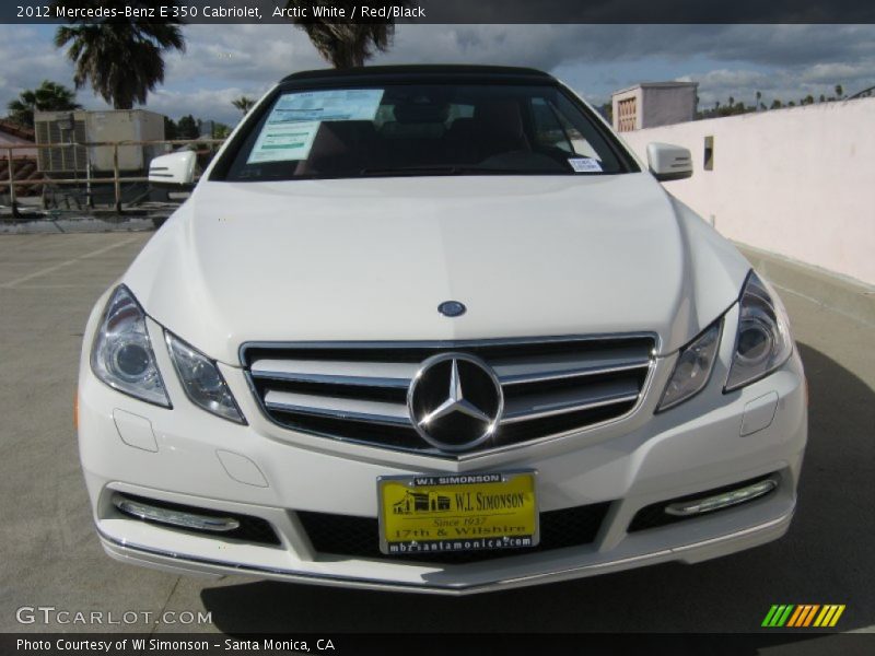 Arctic White / Red/Black 2012 Mercedes-Benz E 350 Cabriolet