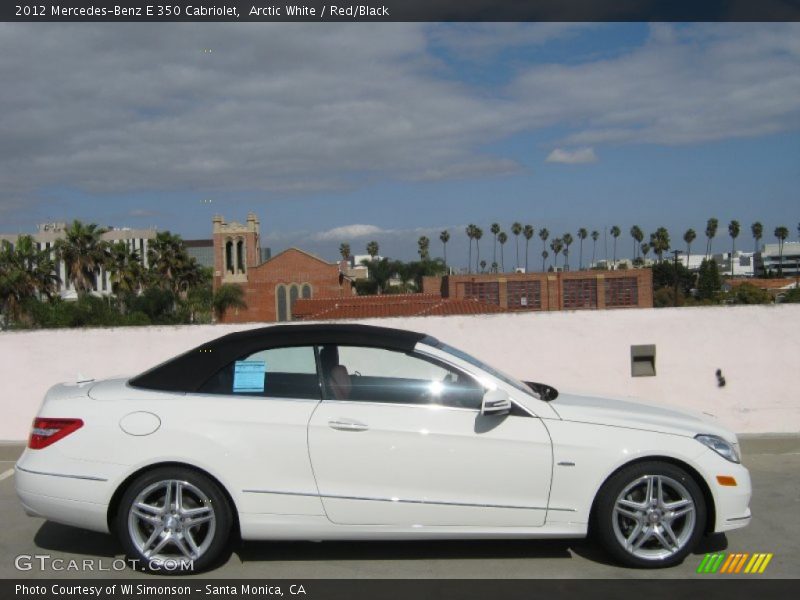 Arctic White / Red/Black 2012 Mercedes-Benz E 350 Cabriolet