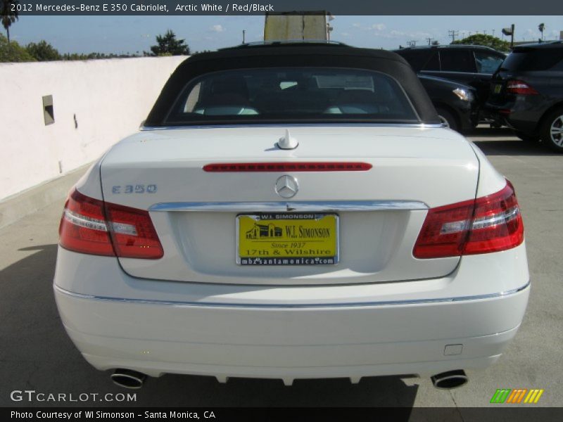 Arctic White / Red/Black 2012 Mercedes-Benz E 350 Cabriolet