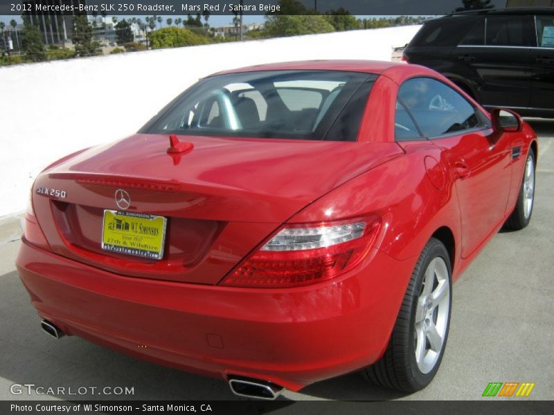 Mars Red / Sahara Beige 2012 Mercedes-Benz SLK 250 Roadster