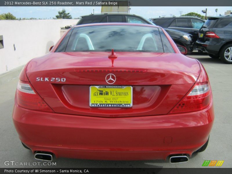 Mars Red / Sahara Beige 2012 Mercedes-Benz SLK 250 Roadster