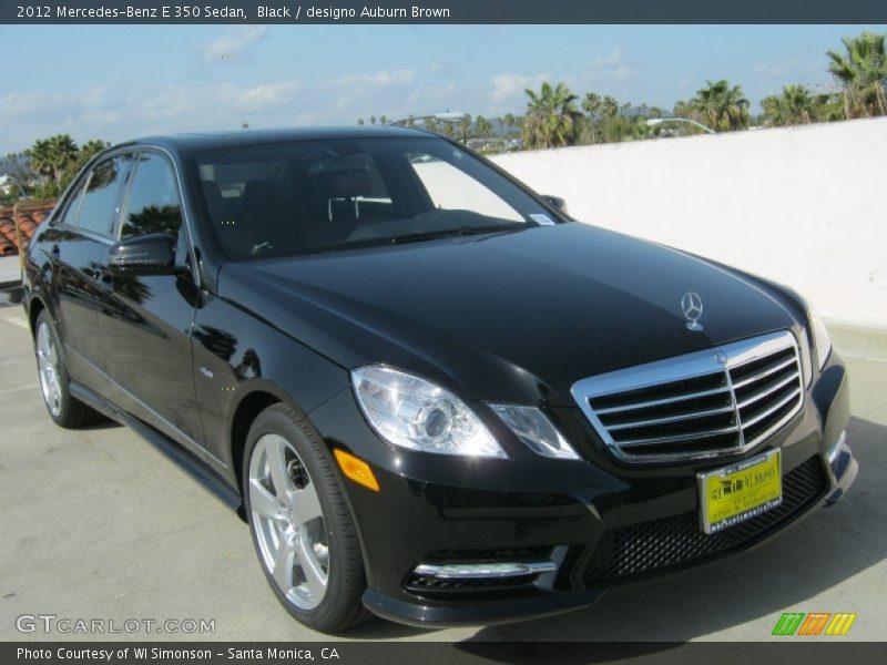 Black / designo Auburn Brown 2012 Mercedes-Benz E 350 Sedan