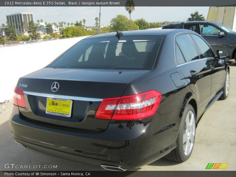 Black / designo Auburn Brown 2012 Mercedes-Benz E 350 Sedan