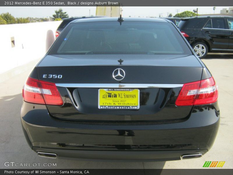 Black / designo Auburn Brown 2012 Mercedes-Benz E 350 Sedan