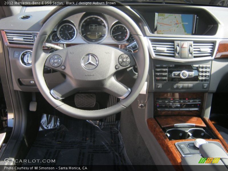 Black / designo Auburn Brown 2012 Mercedes-Benz E 350 Sedan
