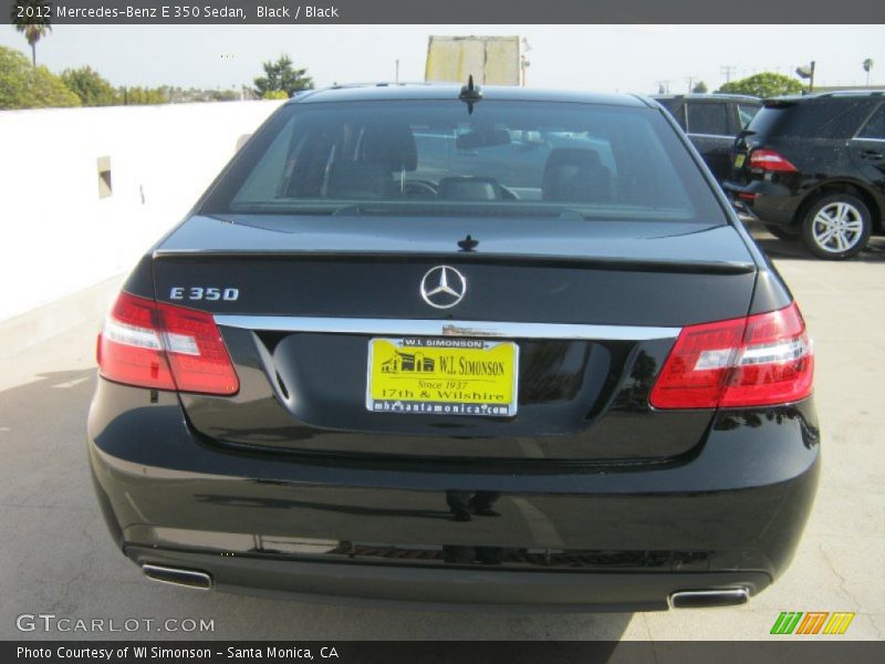 Black / Black 2012 Mercedes-Benz E 350 Sedan