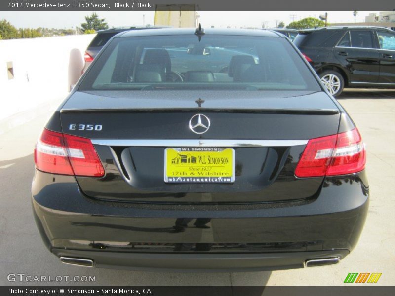 Black / Black 2012 Mercedes-Benz E 350 Sedan