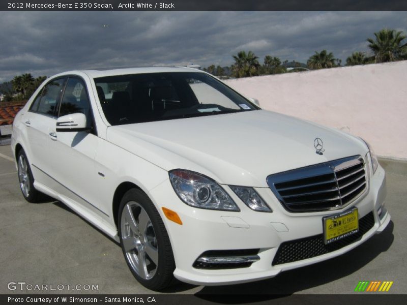 Arctic White / Black 2012 Mercedes-Benz E 350 Sedan