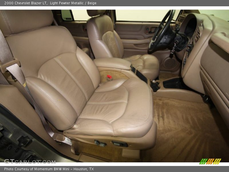 Light Pewter Metallic / Beige 2000 Chevrolet Blazer LT