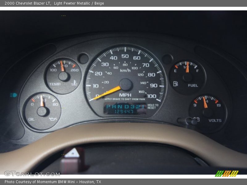 Light Pewter Metallic / Beige 2000 Chevrolet Blazer LT