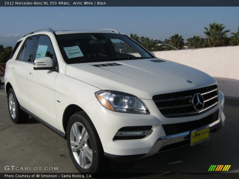 Arctic White / Black 2012 Mercedes-Benz ML 350 4Matic