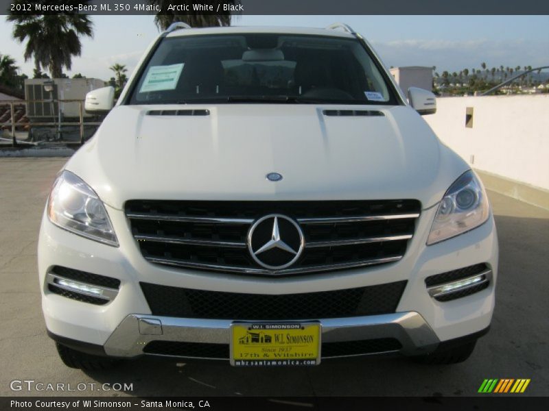 Arctic White / Black 2012 Mercedes-Benz ML 350 4Matic