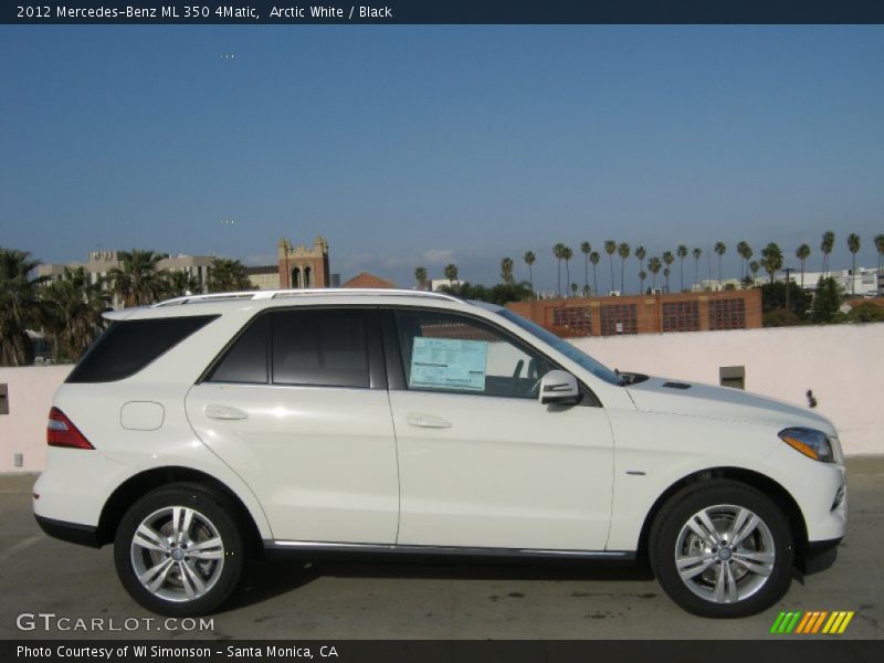 Arctic White / Black 2012 Mercedes-Benz ML 350 4Matic
