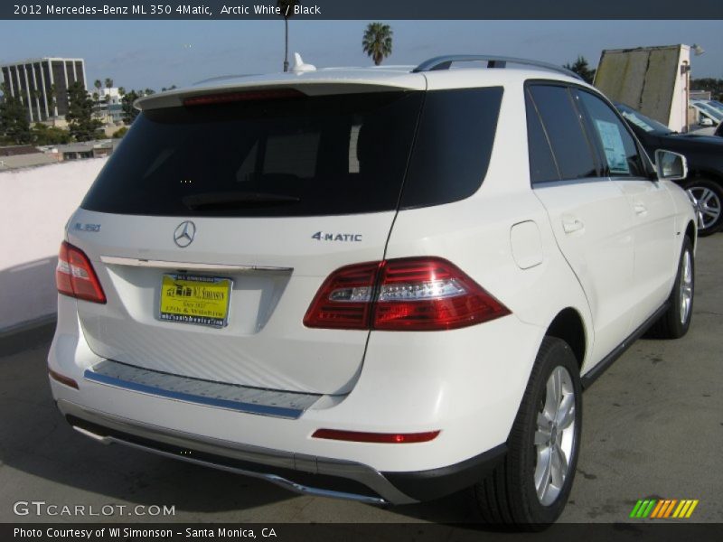 Arctic White / Black 2012 Mercedes-Benz ML 350 4Matic