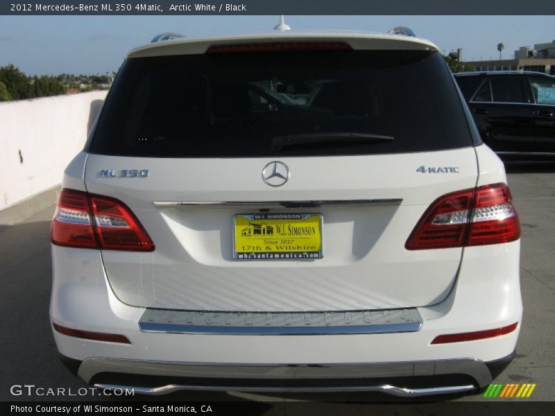 Arctic White / Black 2012 Mercedes-Benz ML 350 4Matic