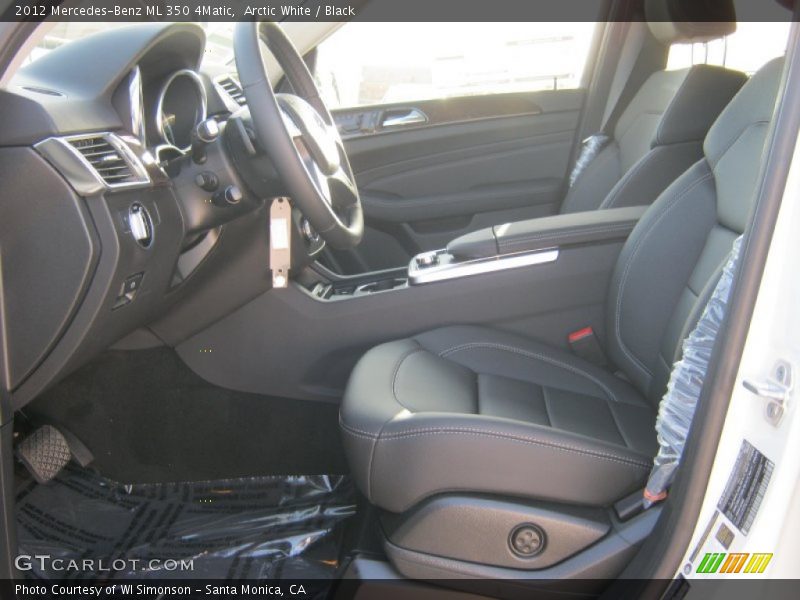Arctic White / Black 2012 Mercedes-Benz ML 350 4Matic