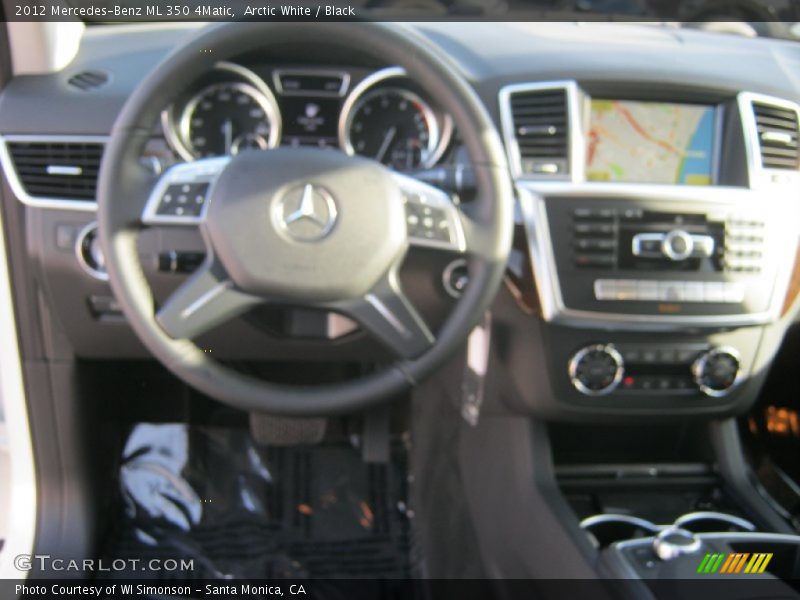 Arctic White / Black 2012 Mercedes-Benz ML 350 4Matic