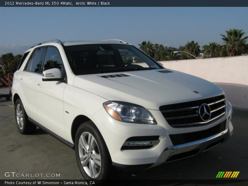 Arctic White / Black 2012 Mercedes-Benz ML 350 4Matic