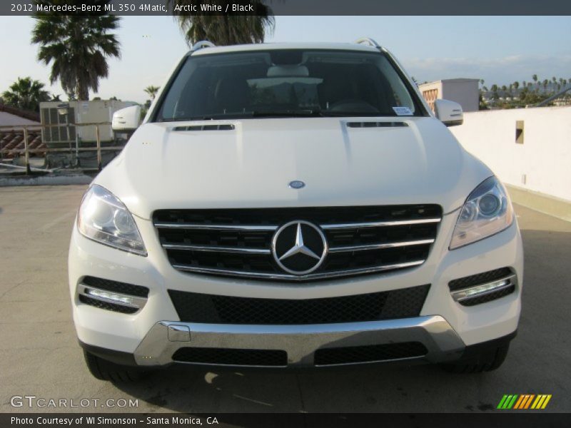 Arctic White / Black 2012 Mercedes-Benz ML 350 4Matic