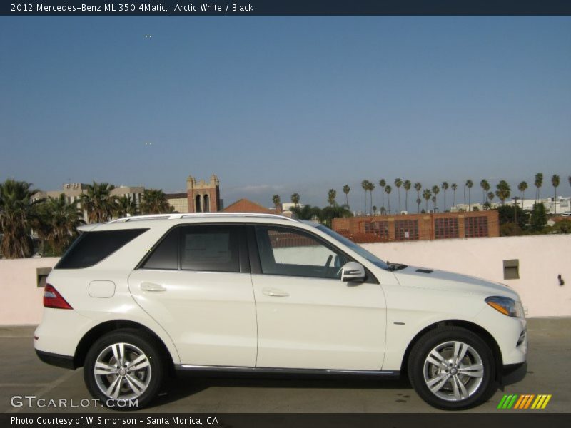 Arctic White / Black 2012 Mercedes-Benz ML 350 4Matic