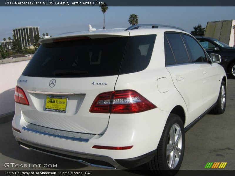 Arctic White / Black 2012 Mercedes-Benz ML 350 4Matic