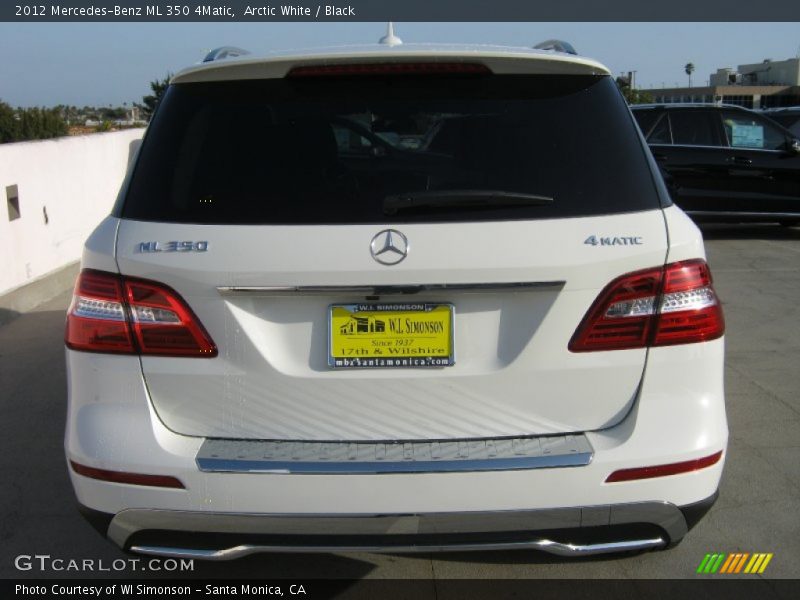 Arctic White / Black 2012 Mercedes-Benz ML 350 4Matic