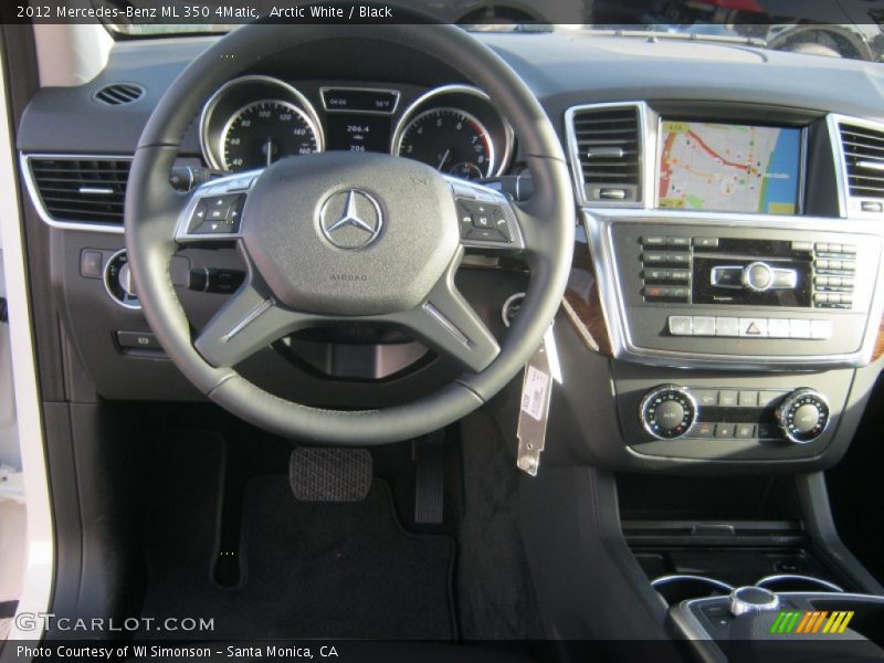 Arctic White / Black 2012 Mercedes-Benz ML 350 4Matic