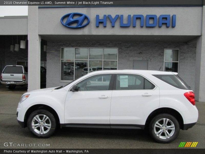 Summit White / Jet Black/Light Titanium 2010 Chevrolet Equinox LS AWD