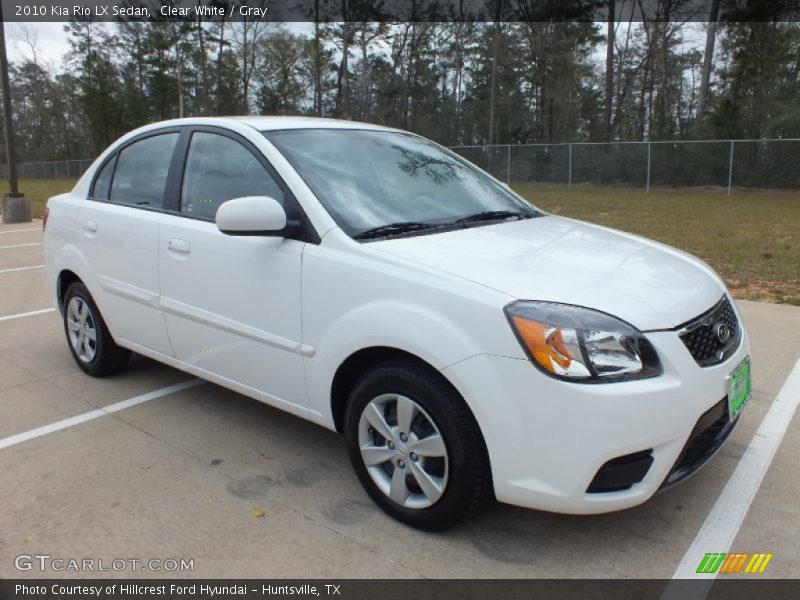 Clear White / Gray 2010 Kia Rio LX Sedan