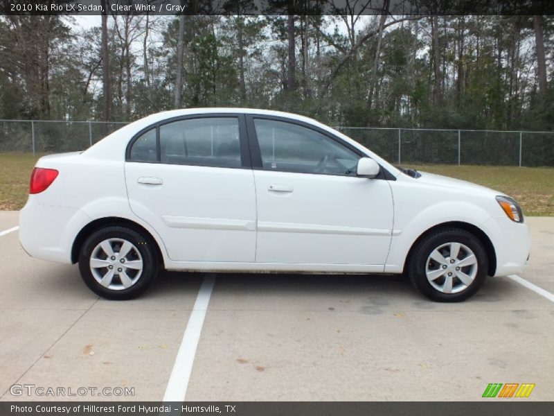 Clear White / Gray 2010 Kia Rio LX Sedan
