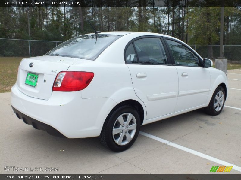 Clear White / Gray 2010 Kia Rio LX Sedan