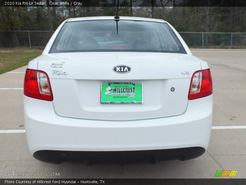 Clear White / Gray 2010 Kia Rio LX Sedan