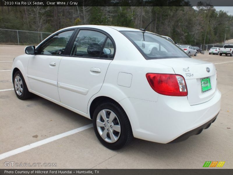 Clear White / Gray 2010 Kia Rio LX Sedan