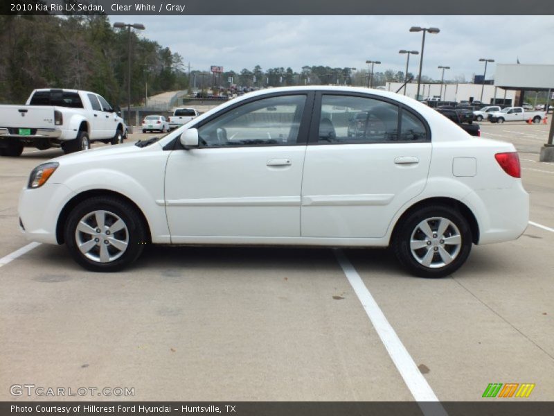 Clear White / Gray 2010 Kia Rio LX Sedan