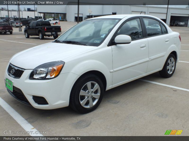 Clear White / Gray 2010 Kia Rio LX Sedan