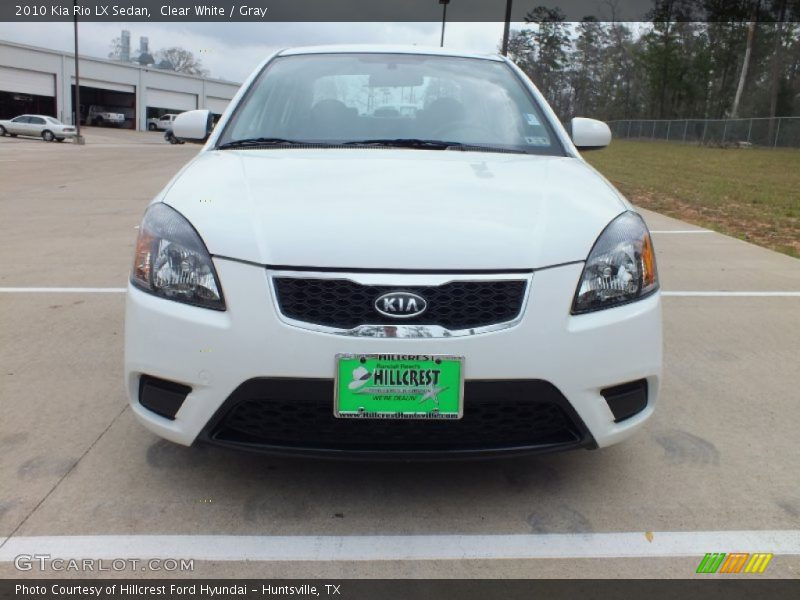 Clear White / Gray 2010 Kia Rio LX Sedan